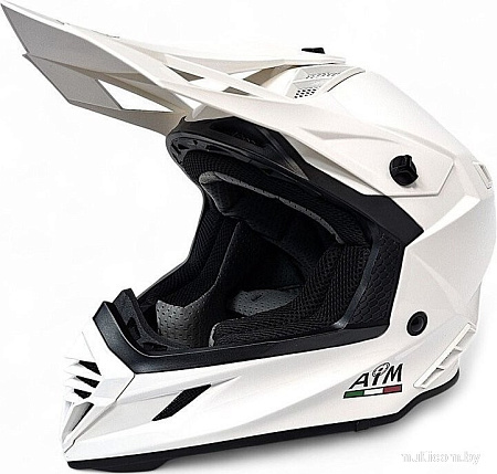 Мотошлем AIM RH855 Fiber Glass RH855-007-XXXL (XXXL, белый глянец)