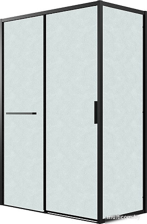 Душевой уголок Grossman Style 110x80x195 120.K33.05.1180.21.02 (черный матовый/стекло шиншилла)