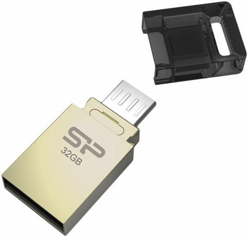 USB Flash Silicon-Power Mobile X10 Gold 32GB (SP032GBUF2X10V1C)