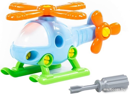 Конструктор Полесье 78223 Вертолет (голубой)
