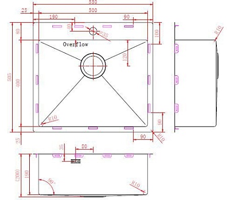 Кухонная мойка ZorG ZRN 5055 Premium