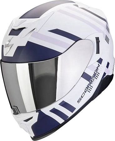 Scorpion Exo Exo-520 Evo Air Banshee (р. L, белый матовый/синий/фиолетовый)