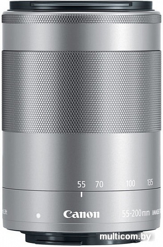 Объектив Canon EF-M 55-200mm f/4.5-6.3 IS STM (серебристый)