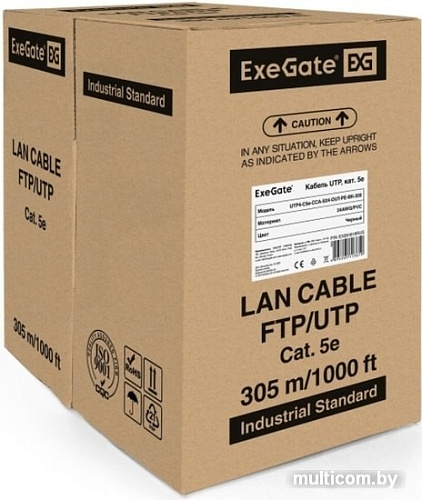 Кабель ExeGate UTP4-C5e-CCA-S24-OUT-PE-BK-305 UTP