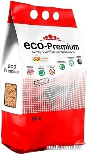 Наполнитель для туалета Eco-Premium с ароматом персика 20 л