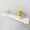 Полка Millwood Настенная с кронштейном 100x20 (дуб белый craft/белый)