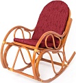 Кресло-качалка Мир Ротанга 05/04 (коньяк/бордовый)