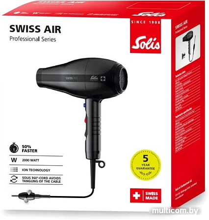 Фен Solis Swiss Air (черный)