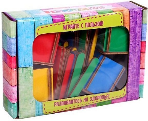 Развивающая игра Smile Decor Сортер Цветные стаканчики П721