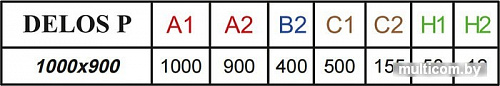 Душевой поддон Radaway Delos P 100x90 [4Z19035-03N]