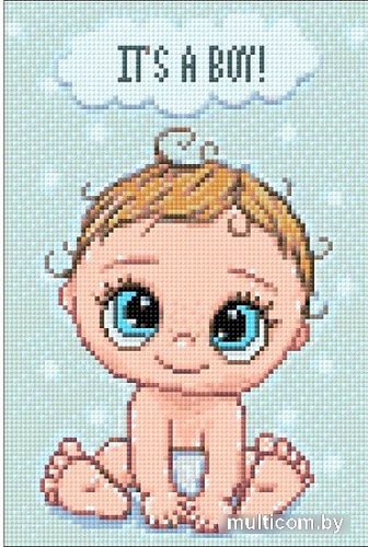 Алмазная мозаика Wizardi Мальчик WD3028