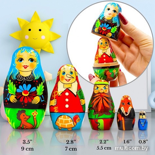 Развивающая игра Брестская Матрешка Приключения Буратино (набор 5 шт)