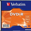 DVD-R диск Verbatim 4.7Gb 16x Verbatim Matt Silver SlimCase 043547