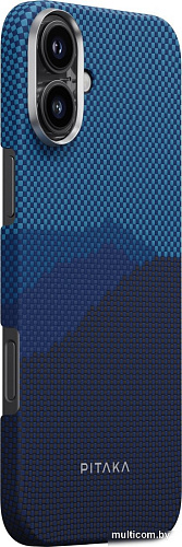 Чехол для телефона Pitaka StarPeak Tactile Woven для iPhone 16 (темно-синий)