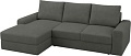 Угловой диван Mio Tesoro Elke Левый (Optima Velutto 32/темно-серый)