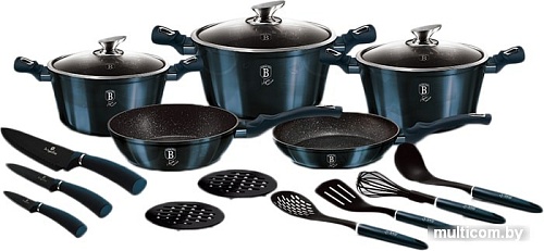 Набор кастрюль Berlinger Haus Aquamarine Metallic BH-6164