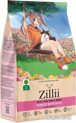 Сухой корм для собак Zillii Adult Dog Small Breed индейка с уткой 800 г