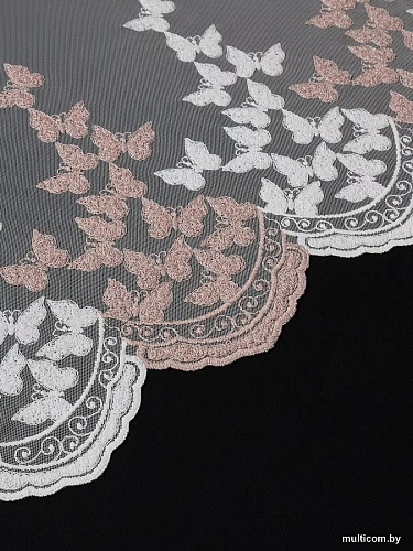 Тюль Arya Solo 400x260 8001885869609 (белый/розовый)