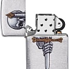 Зажигалка Zippo Brushed Chrome Sword Skull Design 49488