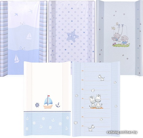 Пеленальный матрас Lorelli Hard Diaper Changing Mat Long 50x80 см (голубой, в ассортименте)