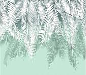 Фотообои Citydecor Пальмовые листья (бирюзовый) 300x270