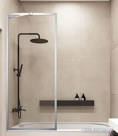 Стеклянная шторка для ванны Veconi 90x150 PL85-90-01-C7 (стекло прозрачное/хром)