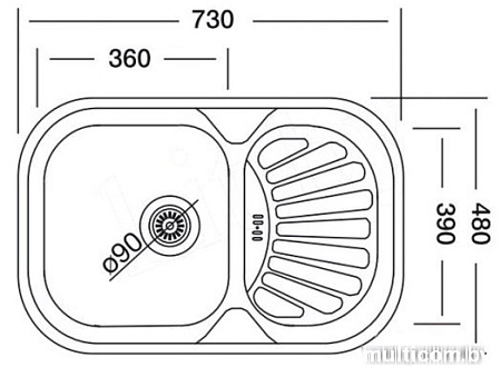 Кухонная мойка Kromevye EC 251 D