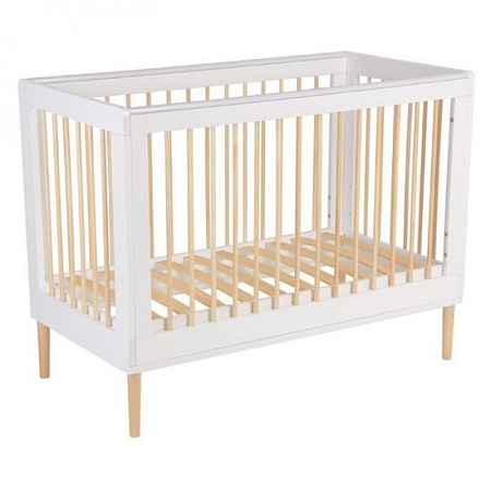 Классическая детская кроватка Polini Kids Simple 360 (белый/натуральный)