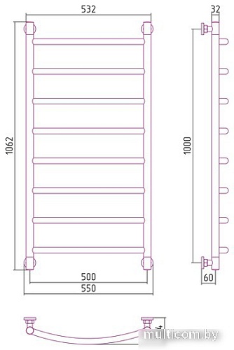 Полотенцесушитель Сунержа Галант+ 1000х500 071-0200-1050