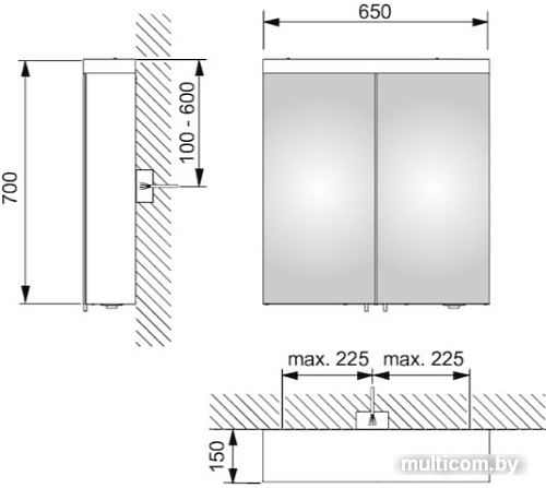 Keuco Шкаф с зеркалом Royal Reflex 2 24202.171301