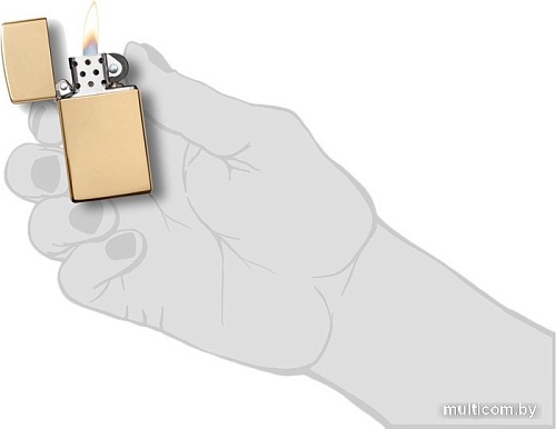 Зажигалка Zippo Slim High Polish Brass [1654B-000156]