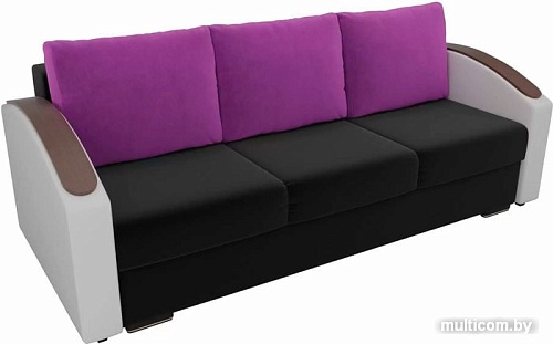 Диван Лига диванов Монако slide 102009 (черный/белый/фиолетовый)