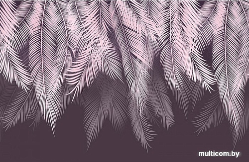 Фотообои Citydecor Пальмовые листья с оттенком (пудровый-пурпурный) 400x270