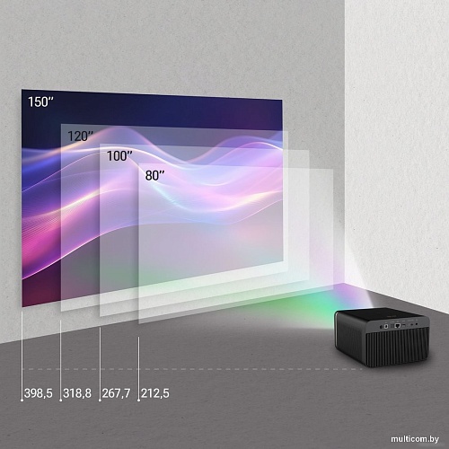 Проектор CACTUS CS-H3.SG + Экран CS-PSRM-180X180-BK