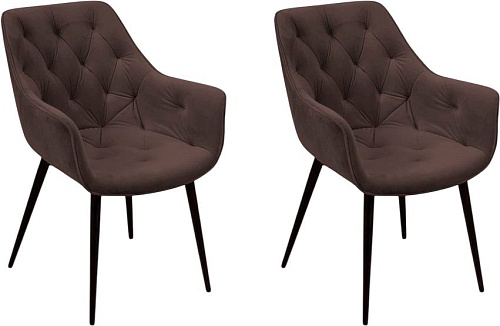 Стул с подлокотниками Ваш день Archi Barkhat 14 (графит, 2шт)