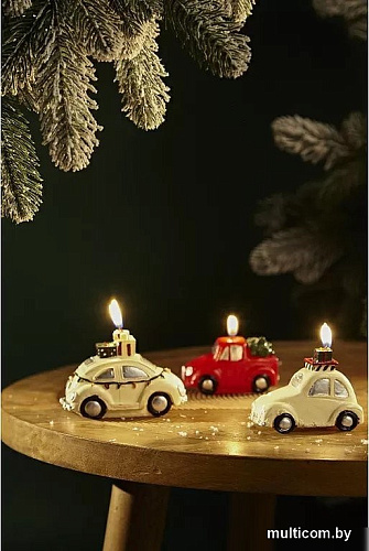 Набор свечей Tkano New Year Essential Magic drive TK24-NY_CND0012 (3 шт, красный/бежевый)