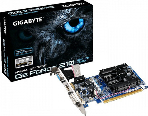 Видеокарта Gigabyte GeForce 210 1GB DDR3 [GV-N210D3-1GI (rev. 6.0/6.1)]