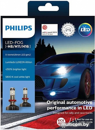 Светодиодная лампа Philips H8/H11/H16 X-tremeUltinon LED gen2 2шт