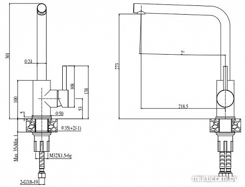 Смеситель РМС SL124-017F-1