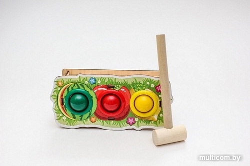 Молоточек WoodLand Toys Фрукты 3 отверстия 115209