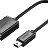 Адаптер Ugreen US249 USB Type-A - miniUSB (0.1 м, черный)