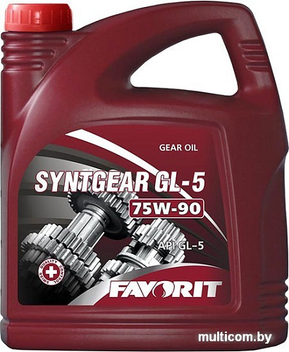 Трансмиссионное масло Favorit Syntgear 75W-90 GL-5 5л