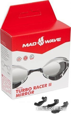 Очки для плавания Mad Wave Turbo Racer II Mirror (черный)