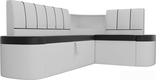 Угловой диван Mebelico Тефида 107539 (правый, черный/белый)