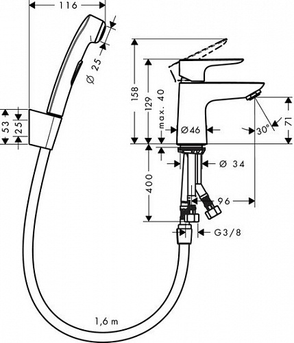 Смеситель Hansgrohe Talis E [71729000]