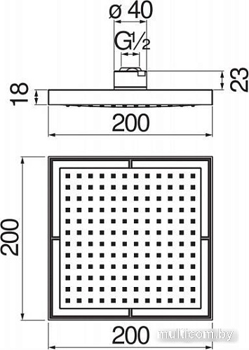 Верхний душ Nobili AD139/17CR