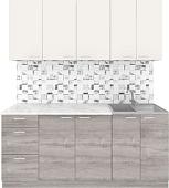 Готовая кухня Агута Альфа 1.8 (дуб пепельный/сатин/опал светлый)