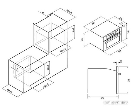 Микроволновая печь Fornelli MGA 60 Riflesso (белый)
