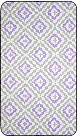 Коврик для ванной Вилина Ромбы 7068-22003 (50x85, серый/сиреневый)
