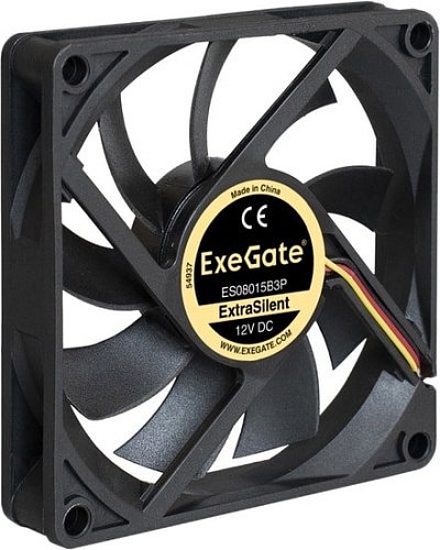Вентилятор для корпуса ExeGate ExtraSilent ES08015B3P EX288923RUS